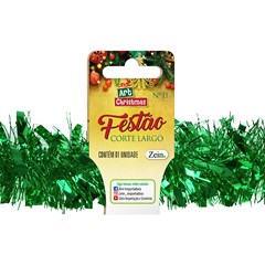 Festao corte largo 11cmx2m verde             cx:050