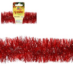 Festao metalizado fosco 11cmx2m vermelho     cx:050