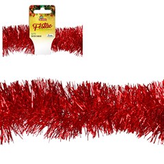 Festao metalizado com brilho 11cmx2m vermelh cx:050