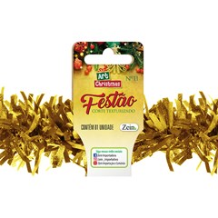 Festao corte texturizado 11cmx2m dourado     cx:050