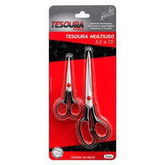 Tesoura black red kit 2 pecas                cx:072