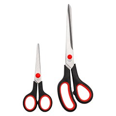 Tesoura black red kit 2 pecas                cx:072