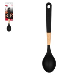 Colher preta cb mad e silicone               cx:048
