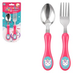 Kit talher inox inf unicornio 2pcs           cx:144