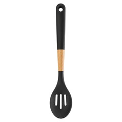 Colher vazada preta cb mad e silicone        cx:048