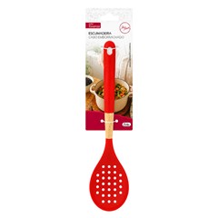 Escumadeira verm cb mad e silicone           cx:048