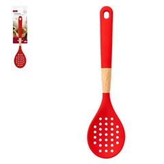 Escumadeira verm cb mad e silicone           cx:048