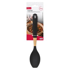 Colher preta cb mad e silicone               cx:048