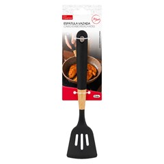 Espatula vazada preta cb mad e silicone      cx:048