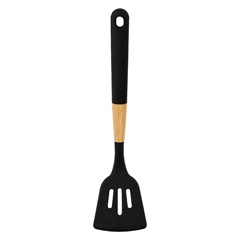 Espatula vazada preta cb mad e silicone      cx:048