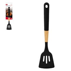 Espatula vazada preta cb mad e silicone      cx:048