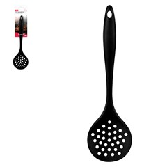 Escumadeira de silicone preta                cx:048