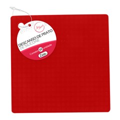 Descanso de panela de silicone preto/verm     cx:00120