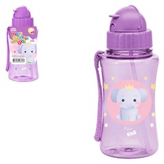 Garrafa plast 400ml c/canudo elefante  cx:048