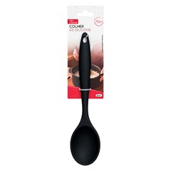 Colher de silicone preta                     cx:048