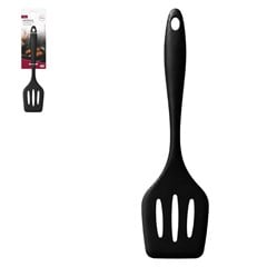 Espatula vazada de silicone preto            cx:048