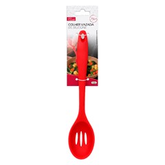 Colher vazada de silicone verm               cx:048