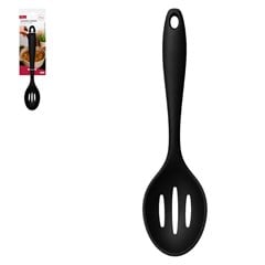 Colher vazada de silicone preto              cx:048