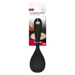 Colher de arroz de silicone preto            cx:048