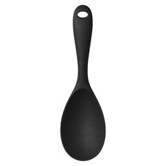 Colher de arroz de silicone preto            cx:048