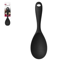 Colher de arroz de silicone preto            cx:048