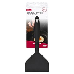 Espatula grande de silicone preta            cx:048