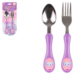 Kit talher inox inf elefante 2pcs            cx:144