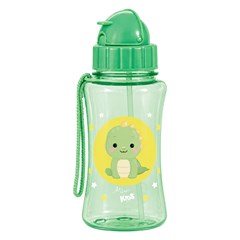 Garrafa plast 400ml c/canudo dinossauro  cx:048