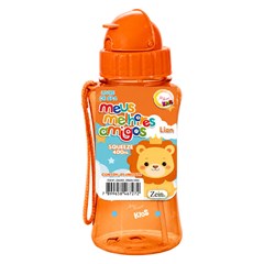 Garrafa plast 400ml c/canudo leao  cx:048
