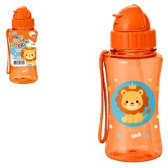 Garrafa plast 400ml c/canudo leao  cx:048