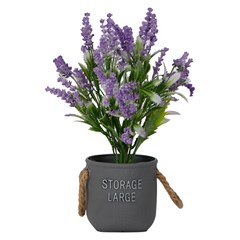 Flor artificial c/vaso plastico 29cm         cx:00024