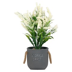 Flor artificial c/vaso plastico 29cm         cx:00024