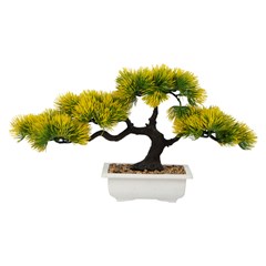 Flor artificial c/vaso plastico 18cm         cx:00024