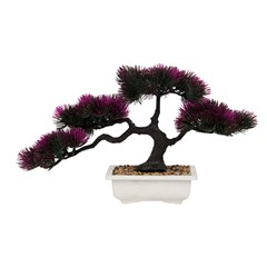 Flor artificial c/vaso plastico 18cm         cx:00024
