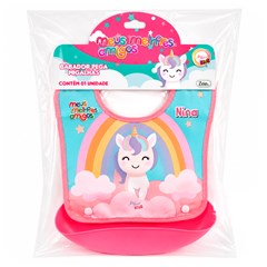 Babador c/pega migalhas unicornio            cx:144