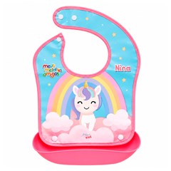 Babador c/pega migalhas unicornio            cx:144