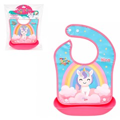 Babador c/pega migalhas unicornio            cx:144