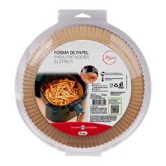 Forma de papel red air fry 50 pcs 16cm       cx:048