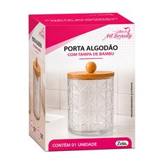 Porta algodao com tampa  bambu               cx:060