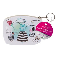 Porta moedas floral 10x7cm                   cx:144