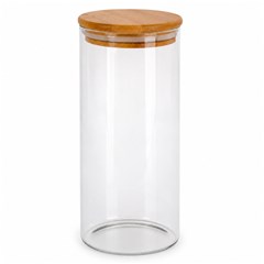 Pote de vidro boro red 1l tpa bambu