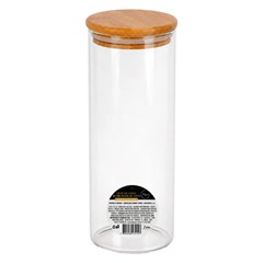 Pote de vidro boro red 1,2l tpa bambu