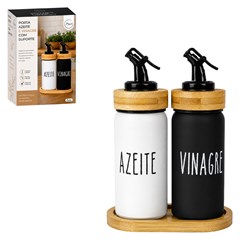 Porta azeite 2pcs c/ suporte                 cx:016