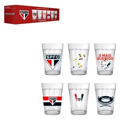 Copo de vidro americano 190ml 6pcs sao paulo    cx:008