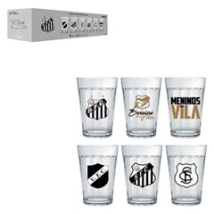 Copo de vidro americano 190ml 6pcs santos       cx:008
