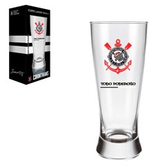 Copo de vidro 300ml lager corinthians           cx:012