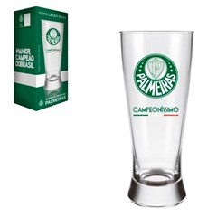 Copo de vidro 300ml lager palmeiras             cx:012