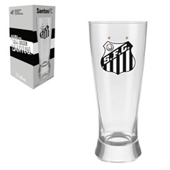 Copo de vidro 300ml lager santos                cx:012