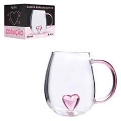 Caneca boro 3d 350ml coracao                 cx:024