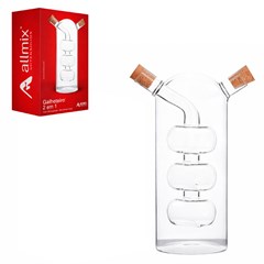 Galheteiro boro 350ml 2 em 1  c/tpa bambu    cx:024